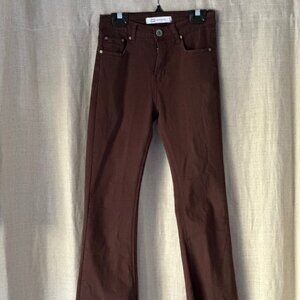 Q2 Premium Denim chocolate brown jeans.
